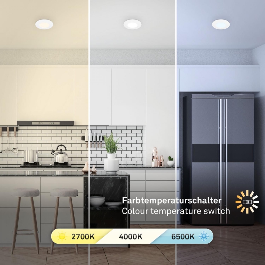 Briloner 7598036 - KOMPLEKT 3x LED Süvistatav valgusti vannituppa LED/4,9W/230V IP44 2700/4000/6500K valge
