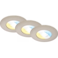 Briloner 7605032 - KOMPLEKT 3xLED Vannitoa laesse paigaldatav valgusti 3xLED/4,9W/230V 2700/4000/6500K IP44 mattkroom