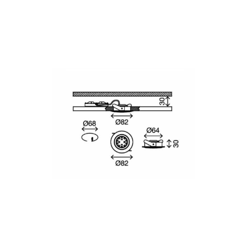 Briloner 8309-019 - LED Hämardatav süvistatav valgusti vannituppa LED/5W/230V IP23
