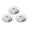 Briloner 8312-039 - KOMPLEKT 3x LED Süvistatav valgusti vannituppa LED/5W/230V IP23