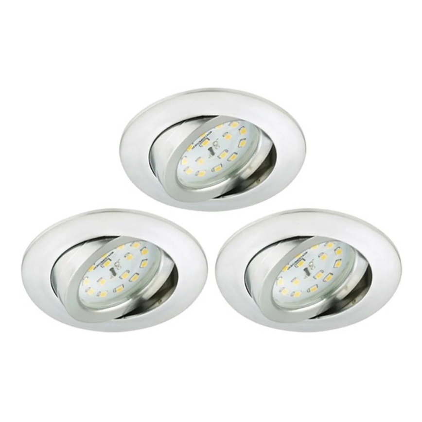 Briloner 8317-039-KOMPLEKT 3x LED Hämardatav süvistatav valgusti vannituppa LED/5,5W/230V IP23