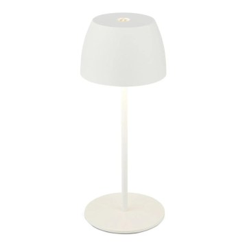 Briloner  - Hämardatav laetav puutetundlik välitingimuste laualamp MINI LED/2,5W/5V IP44 1800 mAh valge