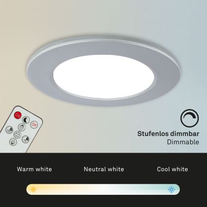 Briloner - KOMPLEKT 3x LED Hämardatav süvistatav valgusti vannituppa LED/4,8W/230V 3000-6500K IP44 + kaugjuhtimispult