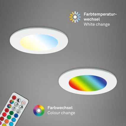 Briloner - KOMPLEKT 3x RGBW LED Hämardatav süvistatav valgusti vannituppa LED/4,8W/230V 3000-6500K IP65 + kaugjuhtimispult