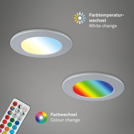 Briloner - KOMPLEKT 3x LED RGBW Hämardatav süvistatav valgusti vannituppa LED/4,8W/230V 3000-6500K IP65 + kaugjuhtimispult