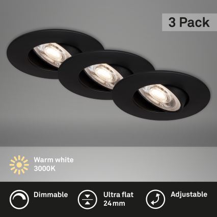 Briloner - KOMPLEKT 3x LED Hämardatav valgusti vannituppa LED/4,9W/230V IP23