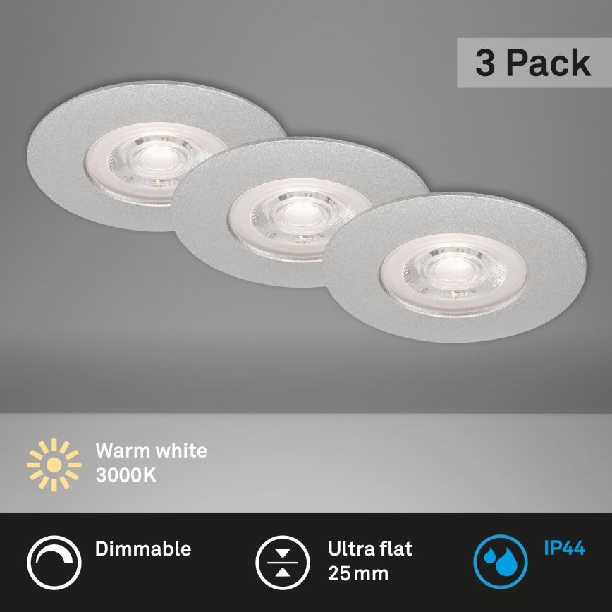 Briloner - KOMPLEKT 3x LED Hämardatav valgusti vannituppa LED/4,9W/230V IP44