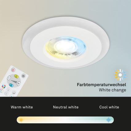 Briloner - KOMPLEKT 3x LED RGBW Hämardatav süvistatav valgusti vannituppa LED/5W/230V 3000-6500K IP44 + kaugjuhtimispult