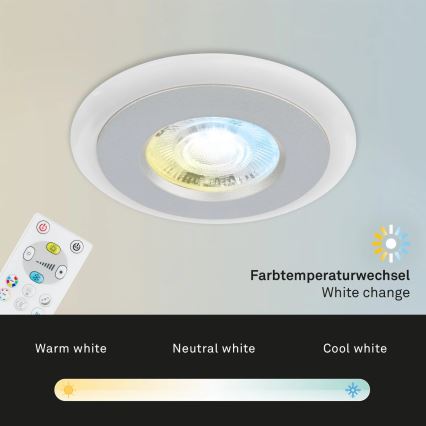 Briloner - KOMPLEKT 3x LED RGBW Hämardatav süvistatav valgusti vannituppa LED/5W/230V 3000-6500K IP44 + kaugjuhtimispult