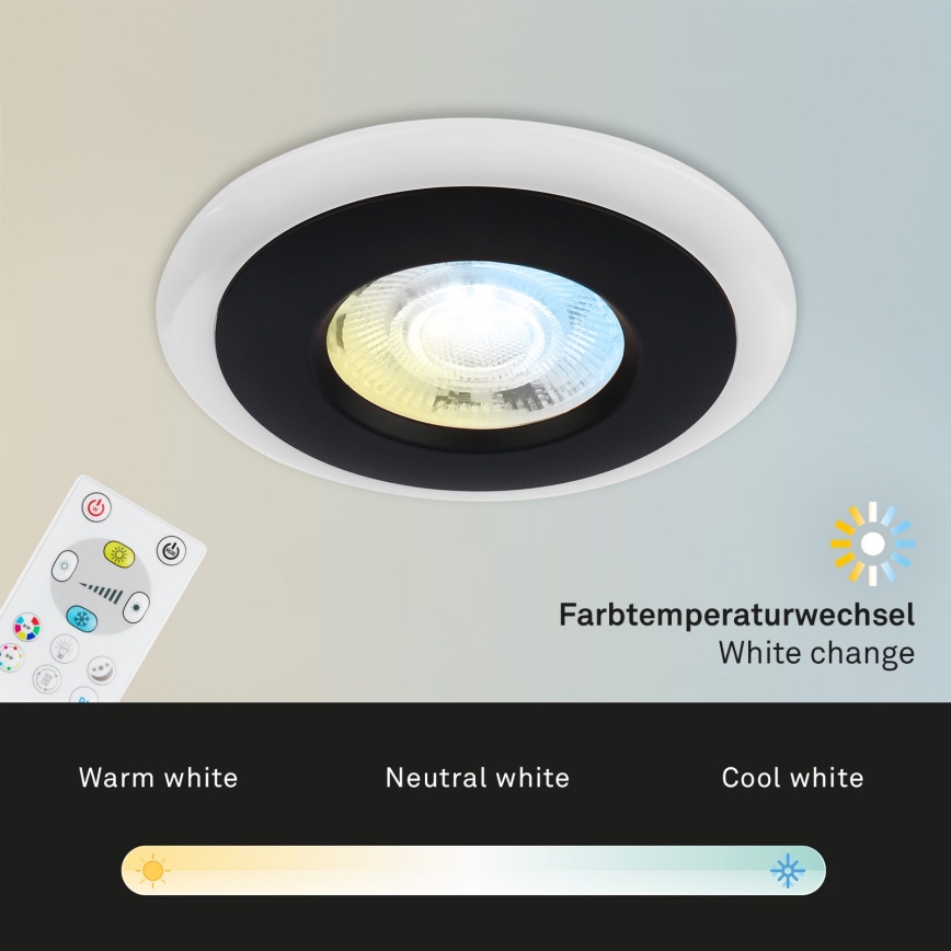 Briloner - KOMPLEKT 3x LED RGBW Hämardatav süvistatav valgusti vannituppa LED/5W/230V 3000-6500K IP44 + kaugjuhtimispult