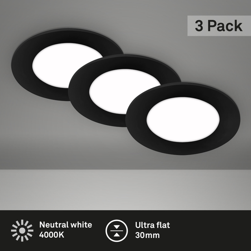 Briloner - KOMPLEKT 3x LED Süvistatav valgusti vannituppa LED/3W/230V IP23