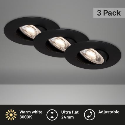 Briloner - KOMPLEKT 3x LED Süvistatav valgusti vannituppa LED/4,9W/230V IP23