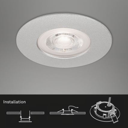 Briloner- KOMPLEKT 3x LED Süvistatav valgusti vannituppa LED/4,9W/230V IP44 hõbedane