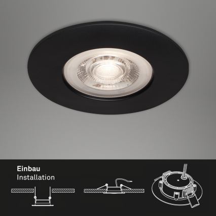 Briloner - KOMPLEKT 3x LED Süvistatav valgusti vannituppa LED/4,9W/230V IP44 must