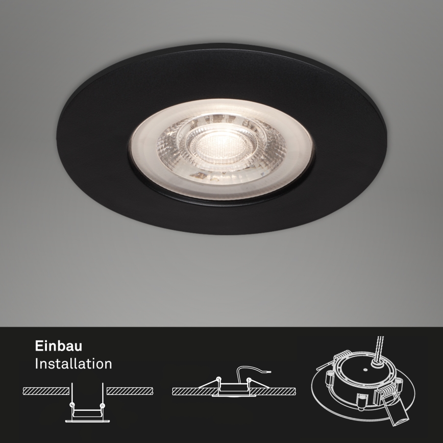 Briloner - KOMPLEKT 3x LED Süvistatav valgusti vannituppa LED/4,9W/230V IP44 must