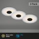 Briloner - KOMPLEKT 3x LED Süvistatav valgusti vannituppa LED/6W/230V IP44 must