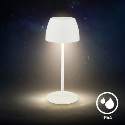 Briloner  - Hämardatav laetav puutetundlik välitingimuste laualamp MINI LED/2,5W/5V IP44 1800 mAh valge