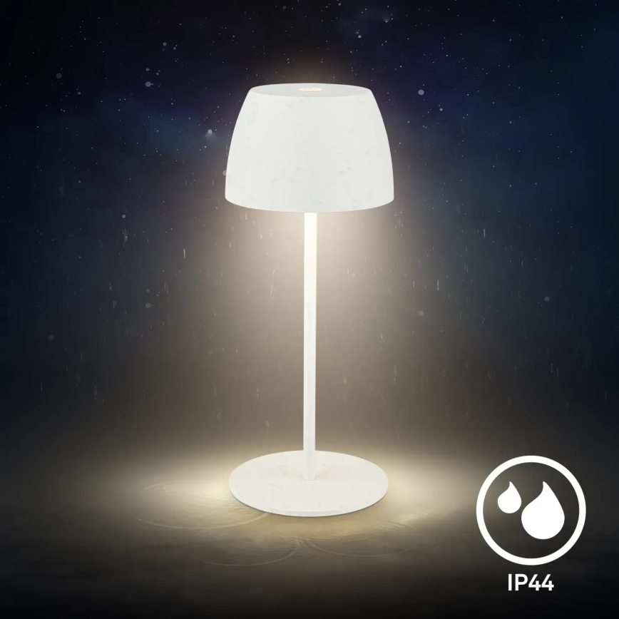 Briloner  - Hämardatav laetav puutetundlik välitingimuste laualamp MINI LED/2,5W/5V IP44 1800 mAh valge