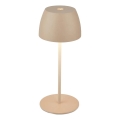 Briloner - LED hämardatav laetav puutetundlik välistingimustesse mõeldud lauavalgusti MINI LED/2,5W/5V IP44 1800 mAh beež
