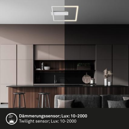 Briloner - LED laevalgusti liikumis- ja hämaruseanduriga FRAME LED/14W/230V 3000K 30x32 cm mattkroom