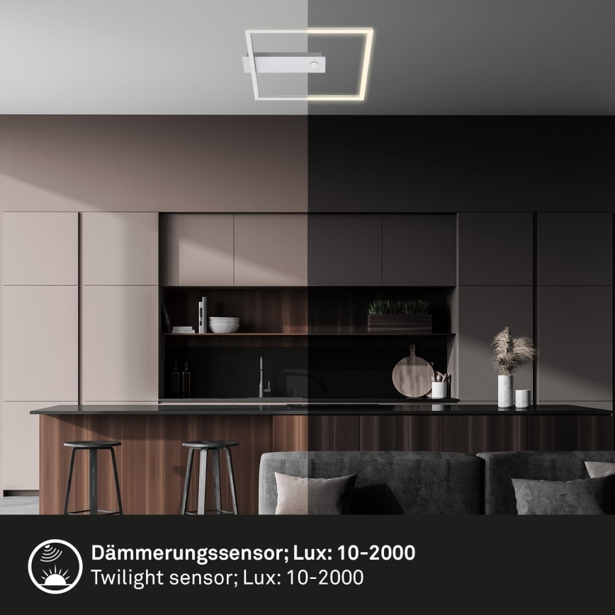 Briloner - LED laevalgusti liikumis- ja hämaruseanduriga FRAME LED/14W/230V 3000K 30x32 cm mattkroom