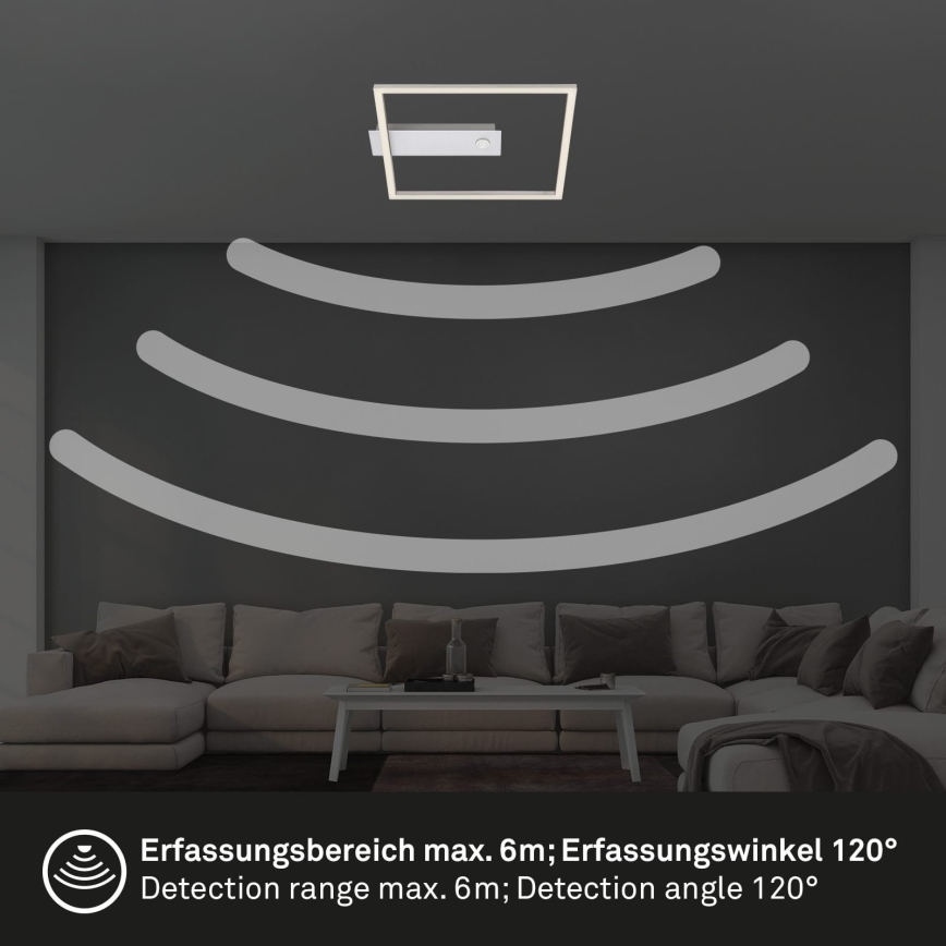 Briloner - LED laevalgusti liikumis- ja hämaruseanduriga FRAME LED/14W/230V 3000K 30x32 cm mattkroom