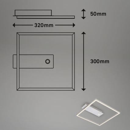 Briloner - LED laevalgusti liikumis- ja hämaruseanduriga FRAME LED/14W/230V 3000K 30x32 cm mattkroom