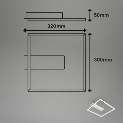 Briloner - LED laelamp FRAME LED/14W/230V 3000K 30x32 cm mattkroom