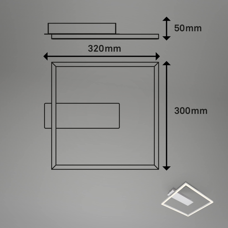 Briloner - LED laelamp FRAME LED/14W/230V 3000K 30x32 cm mattkroom