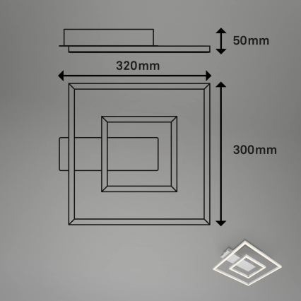Briloner - LED laevalgusti FRAME LED/22W/230V 3000K 30x32 cm mattkroom