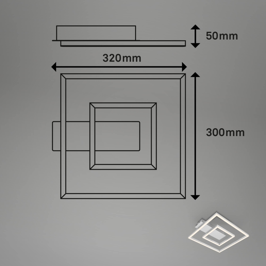 Briloner - LED laevalgusti FRAME LED/22W/230V 3000K 30x32 cm mattkroom