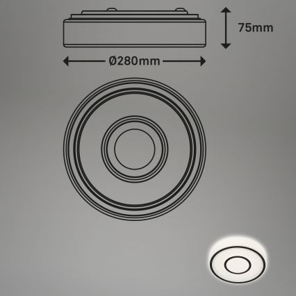 Briloner - LED Laevalgusti SIRKEL LED/12W/230V must