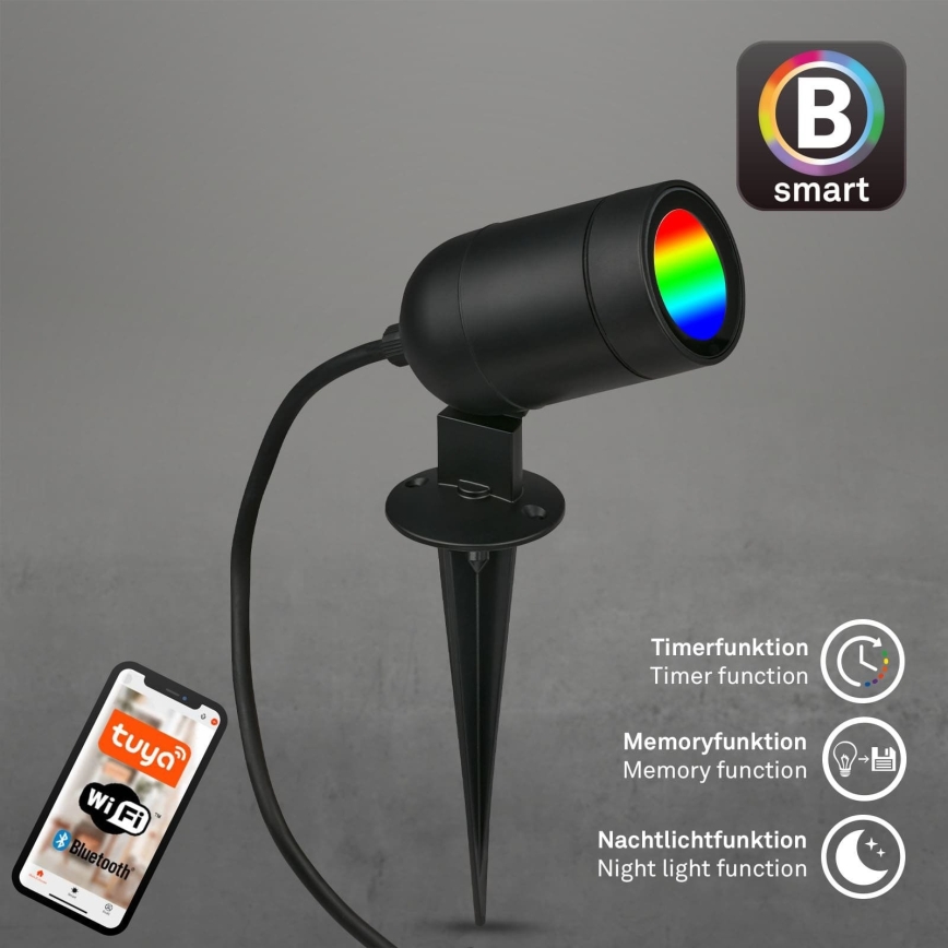 Briloner - LED RGBW hämardatav välisvalgusti LED/4,4W/230V 2700/4000/6500K IP44 Wi-Fi Tuya