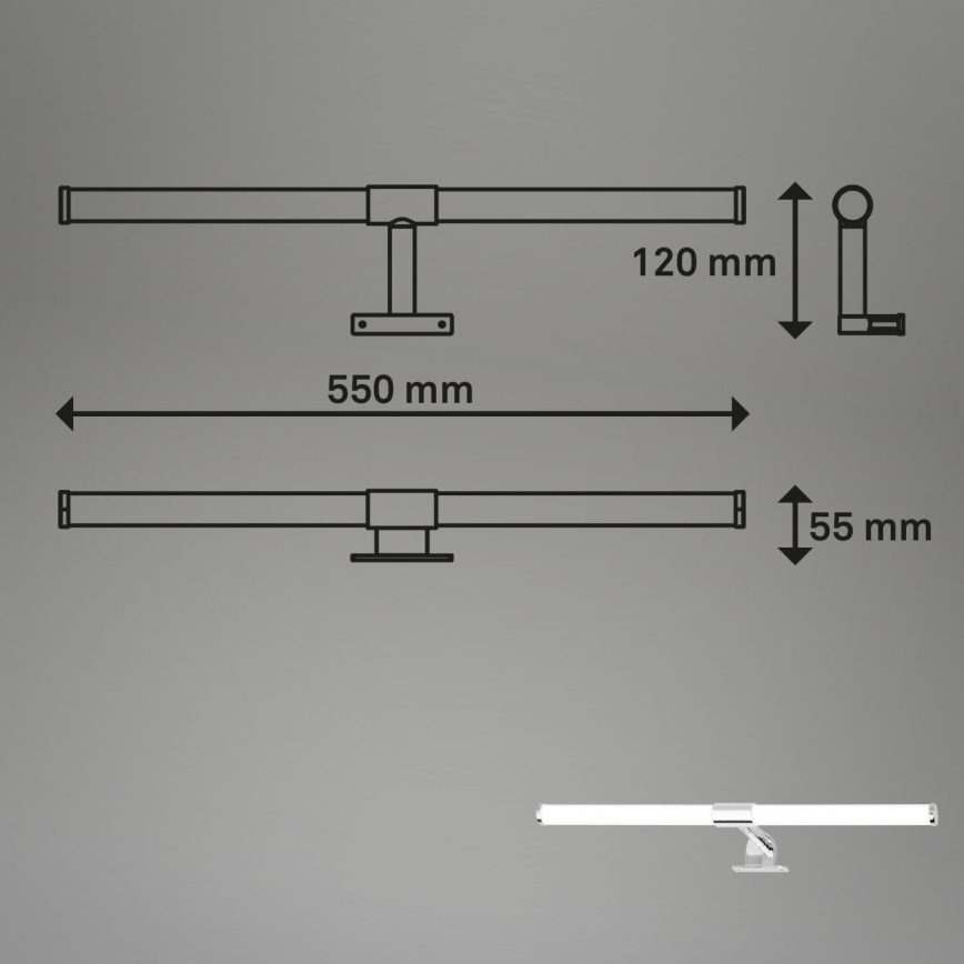 Briloner - LED-vannitoa peegli valgusti SALA LED/8W/230V 4000K IP44 55 cm