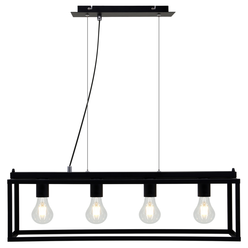 Briloner - Lühter BLACK STEEL 4xE27/40W/230V
