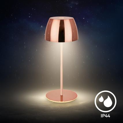 Briloner - LED hämardatav laetav puutejuhtimisega välistingimustes laualamp MINI LED/2,5W/5V IP44 1800 mAh vaskne