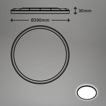 Briloner - LED-vannitoa laevalgusti liikumisanduriga MOVE LED/18W/230V IP44 läbimõõt 29 cm valge