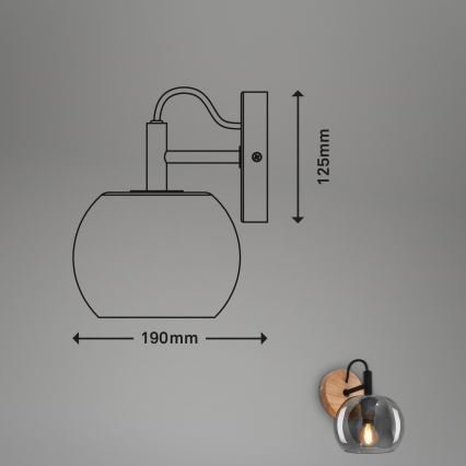 Briloner - Seinavalgusti KYRO 1xE14/10W/230V