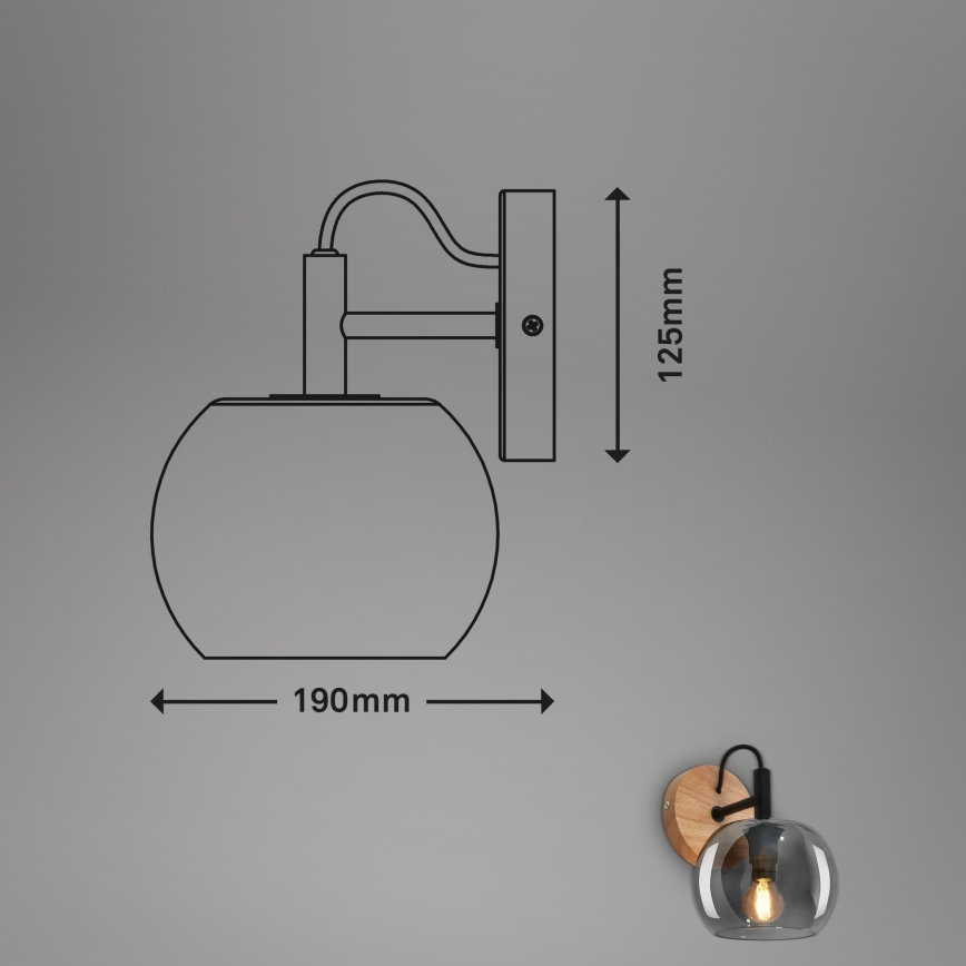 Briloner - Seinavalgusti KYRO 1xE14/10W/230V