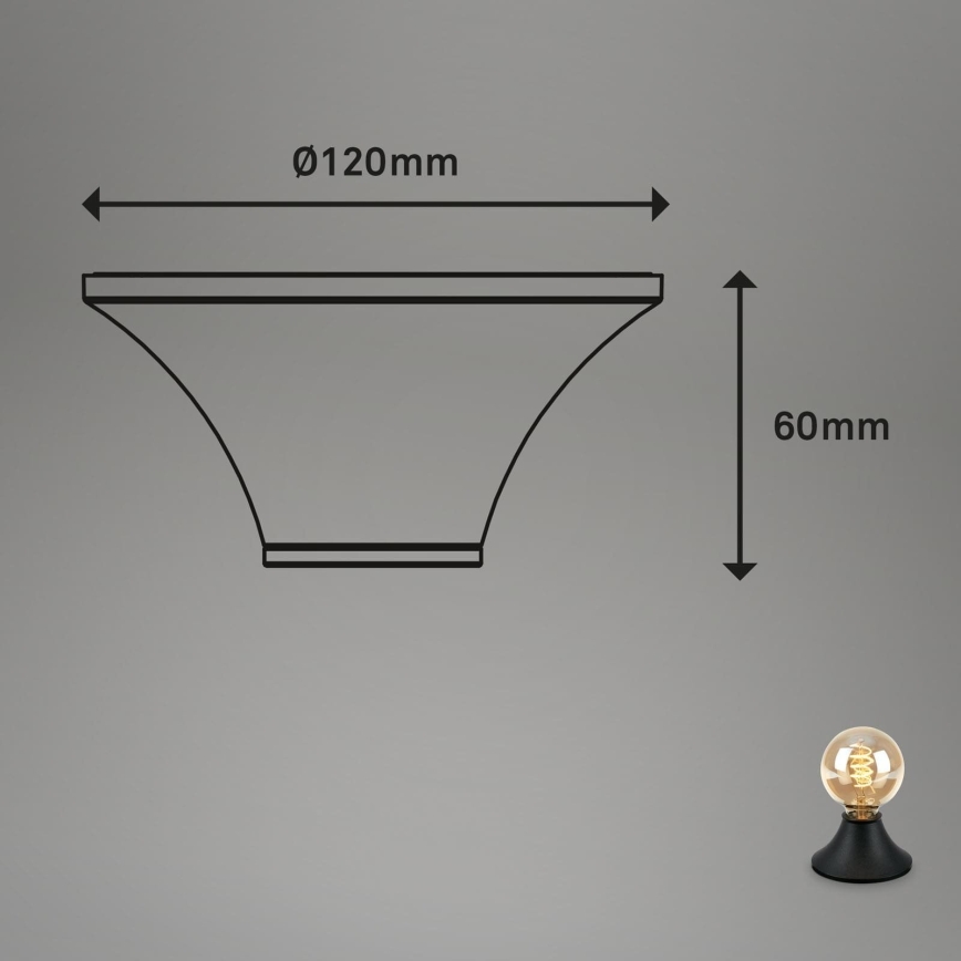 Briloner - vannitoa laelamp 1xE27/10W/230V IP44 must