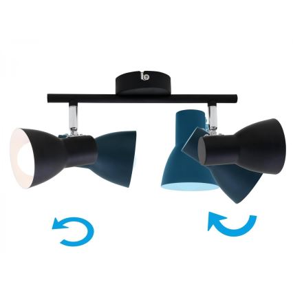 Briloner 10698891 - Kohtvalgusti 2xE14/25W/230V must