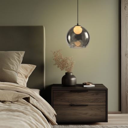 BRIN rippvalgusti kaabliga 1xG9/15W/230V suitsune must