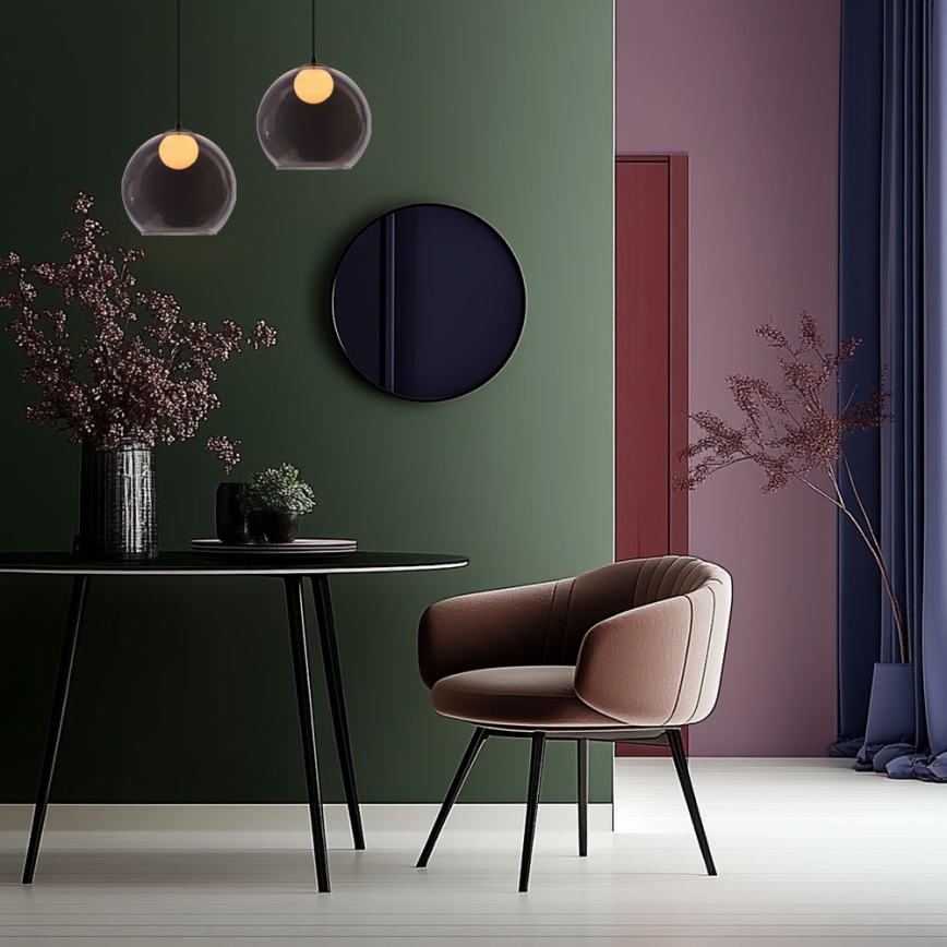 BRIN rippvalgusti kaabliga 1xG9/15W/230V suitsune must