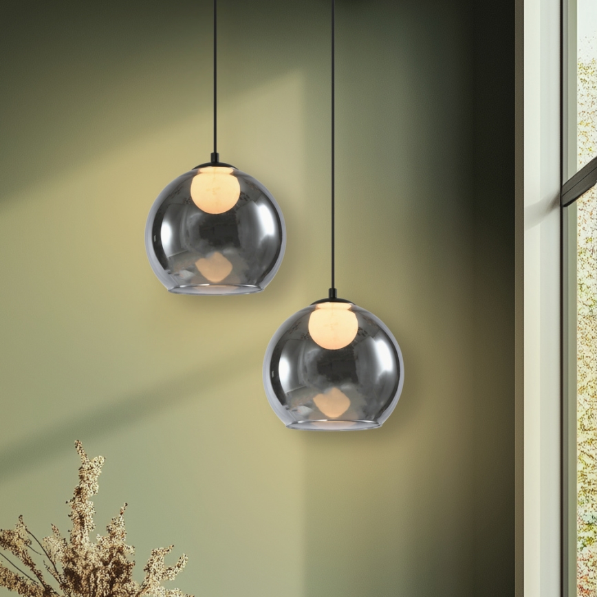 BRIN rippvalgusti kaabliga 1xG9/15W/230V suitsune must