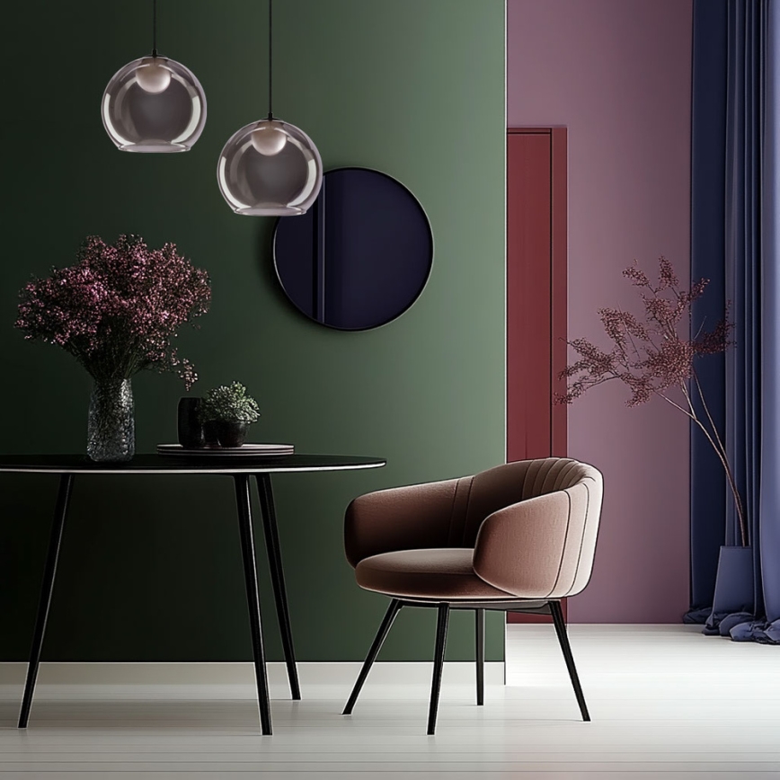 BRIN rippvalgusti kaabliga 1xG9/15W/230V suitsune must