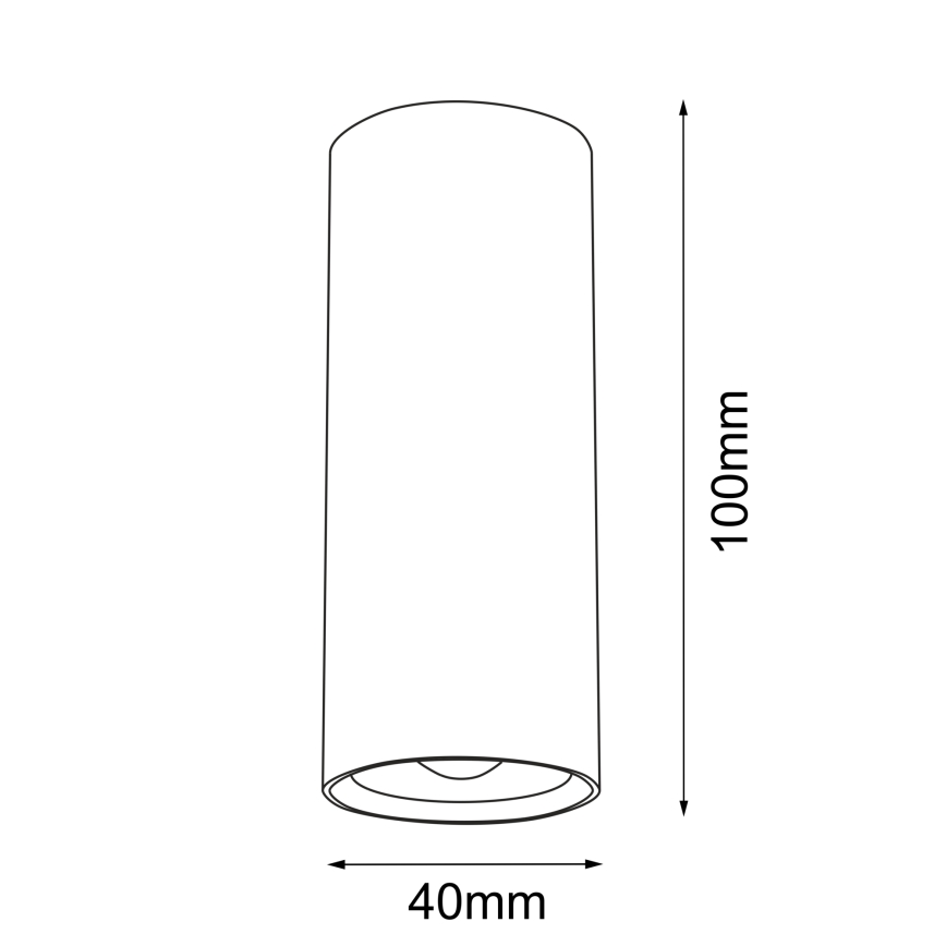 Brosline - suunav laevalgusti 1xGU10/4W/230V must