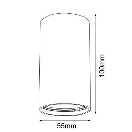 Brosline - suunavalgusti 1xGU10/10W/230V valge
