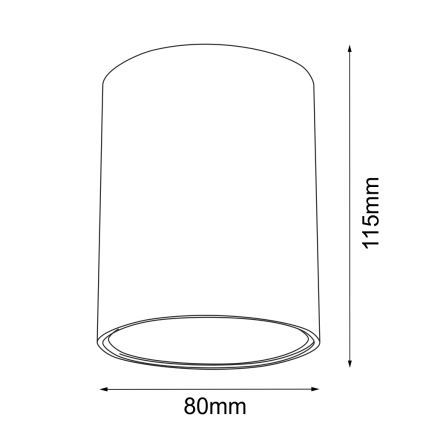 Brosline - Punktvalgusti 1xGU10/10W/230V must