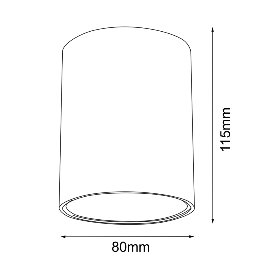 Brosline - Punktvalgusti 1xGU10/10W/230V must