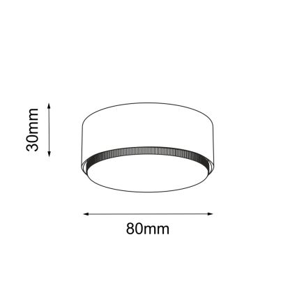 Brosline - suunavalgusti 1xGX53/9W/230V must